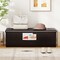 43-Inch PU Leather Foldable Storage Ottoman Bench with 38 Gallon Capacity and Removable Divider